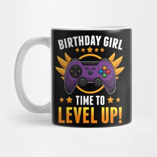 Birthday Girl Time To Level Up Funny Gamer Girl Gift Mug